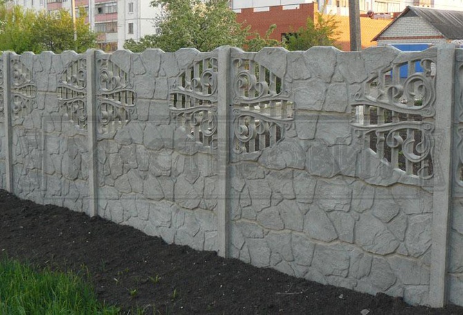 Забор бетонный (железобетонный)