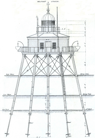Схема маяка Александра Митчела в Белфасте (Великобритания)