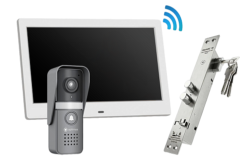 Электромеханический замок с вызывной панелью и домофоном