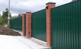 Откатные ворота на дачу
