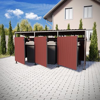 Ограждение для площадки тбо №2-3 из профнастила 1,5х4,5 м