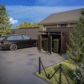 Ограждение для площадки тбо №2-2 из профнастила 1,5х3 м